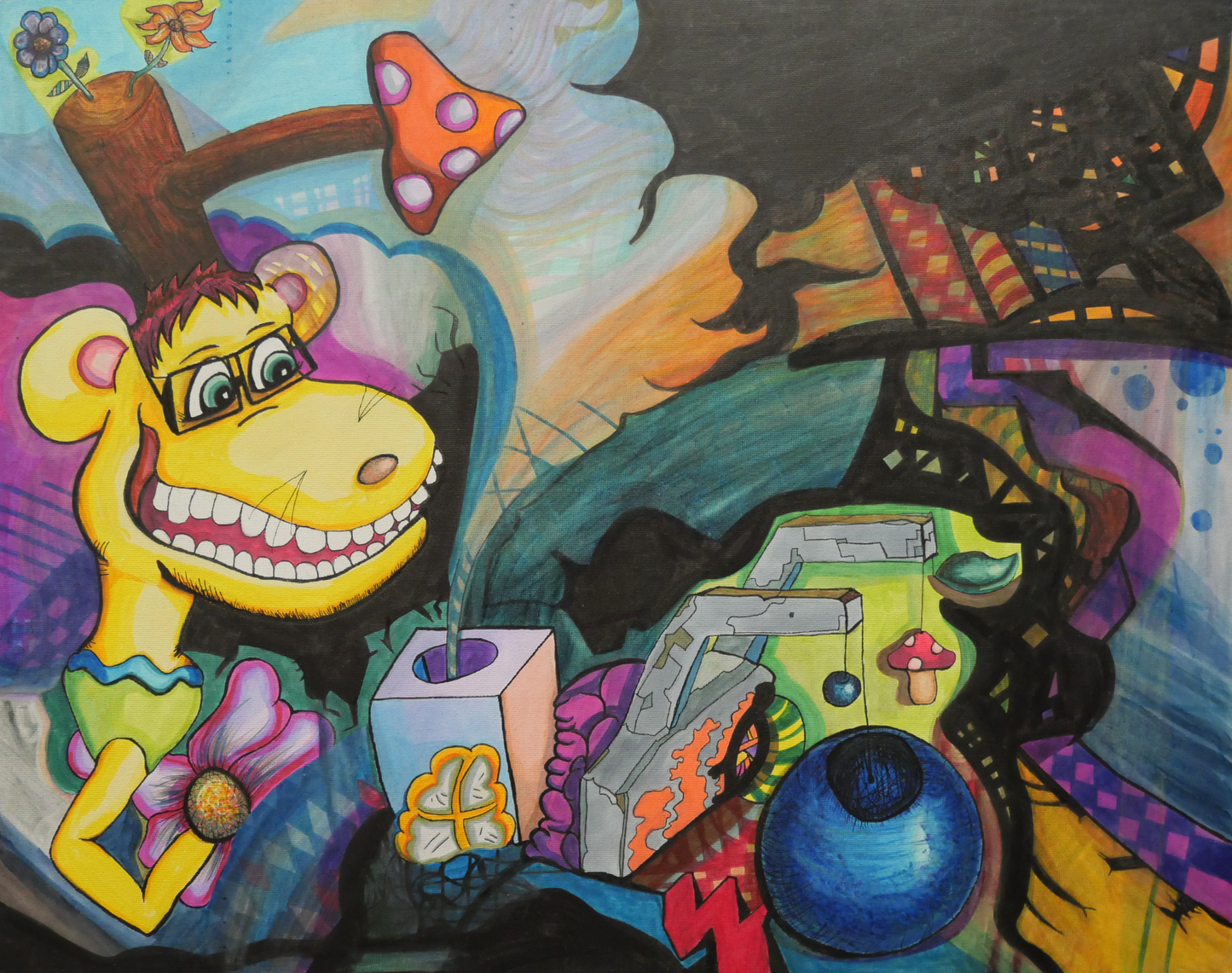 (UNAVAILABLE) Original, Forest on Canvas Board