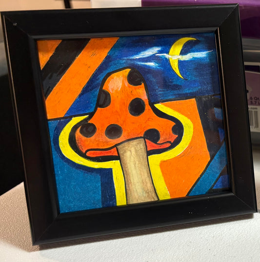 Mini Original, Halloween Mushroom (4x4) Frame included