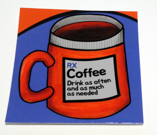 Coffee Rx Sticker