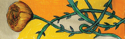 Yellow Rose Bookmark (Print)