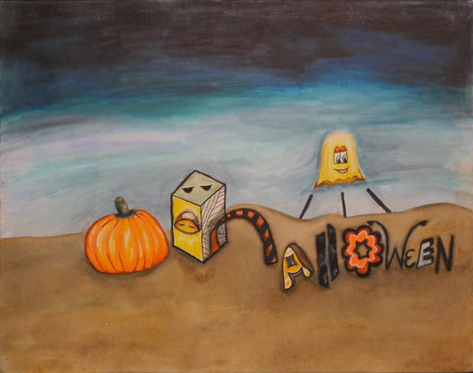 Original, Halloween (14x11) Frame included