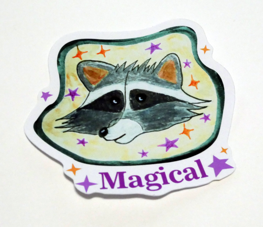 Magical Raccoon Sticker